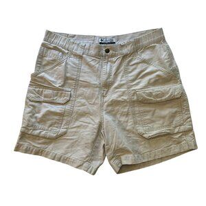 Columbia Men's Ivory Cargo Outdoor Shorts 33 Medium